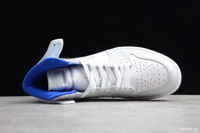Zoom High CK6637-104 Retro Blue Air Jordan 1 White Racer 0709